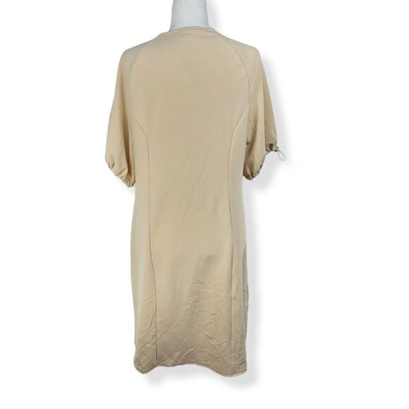 Alfani Creme Beige Dress with puff sleeves Medium - Picture 2 of 5